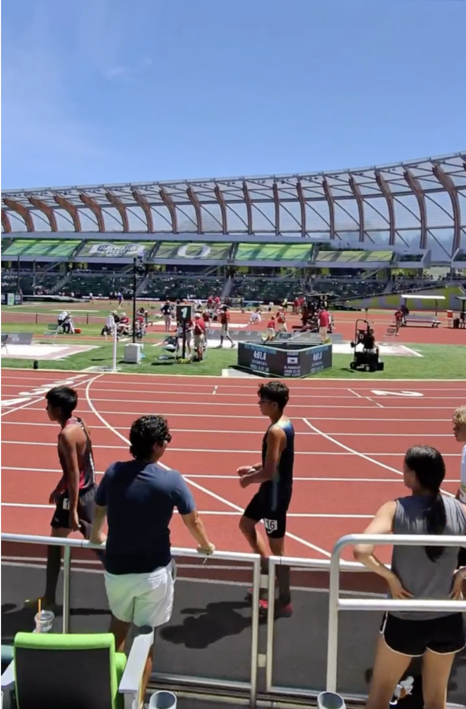 Still image from Noah Olivares Nike Outdoor Nationals Instagram reel