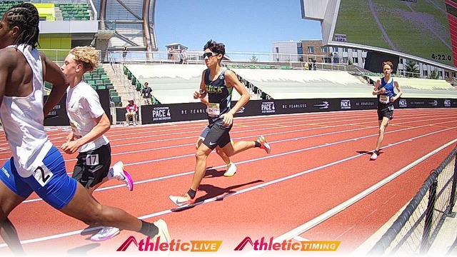 Noah Olivares during Nike Outdoor Nationals race weekend